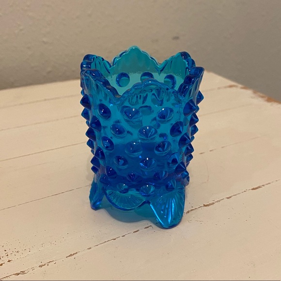 Fenton Other - Fenton Blue Hobnail Toothpick Holder